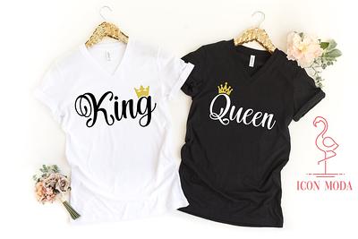 Matching Outfits for Couples Gifts for Him and Her King and Queen Couple  Shirts