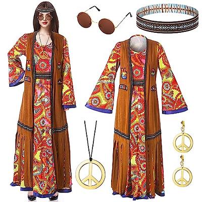 Hippie Clothing Accessories Set 70s Peace Sign 60s Women's - Temu