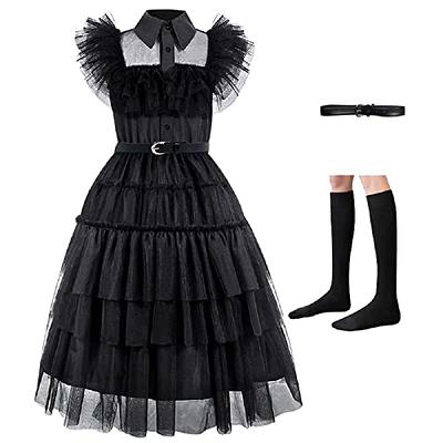 Gothic Girl Child Wednesday Addams Costume – Costume Zoo