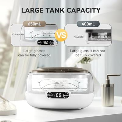 Ultrasonic Jewelry Cleaner for All Jewelry Silver Jewelry Cleaner Ultrasonic Machine Eyeglass Cleaner Ring Cleaner Denture Cleaner Professional Home