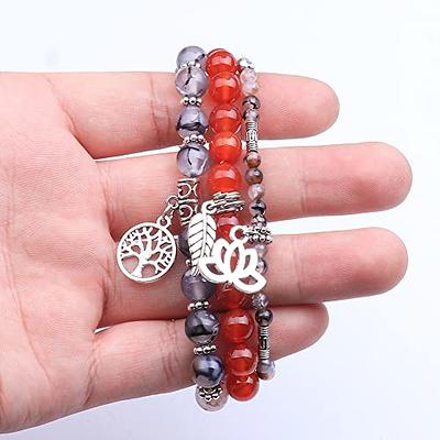 anxiety bracelet for women，pulseras para mujer ，chakra bracelets Relieve  anxiety and stress,gifts for women in their。 (pink)