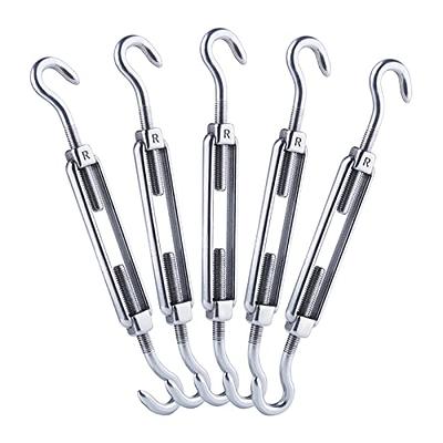 Eyourlife 5 PCS 304 Stainless Steel Turnbuckle Hook, Heavy Duty Shade Sail  Hardware Adjustable Wire Rope Tensioner (M5, Hook & Hook) - Yahoo Shopping