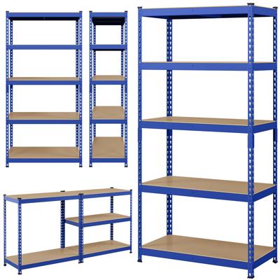 Smile Mart 5-Shelf Boltless & Adjustable Steel Storage Shelf Unit, Black,  Holds up to 330 lb Per Shelf, 3 Pack