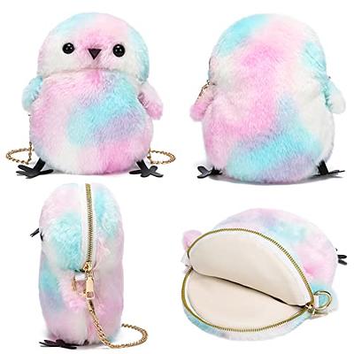 Fuzzy Soft Teddy Bear Messenger Bag Cross Body