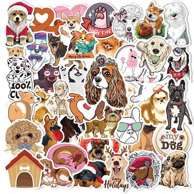 10, 40, 80 Pcs Cute Dogs Sticker Pack, Funny Kawaii Cartoon Pet