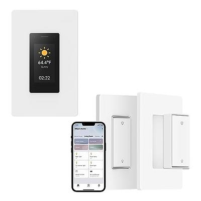 Avatar Controls Smart Single-Pole WiFi Dimmer Light Switch with RF Remote, White AWDS01RF