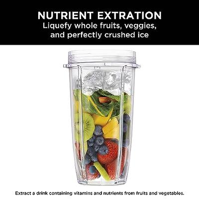 Ninja BN401 Nutri Pro Compact Personal Blender, Auto-iQ Technology,  1100-Peak-Watts, for Frozen Drinks, Smoothies, Sauces & More, with (2)  24-oz. To-Go Cups & S…