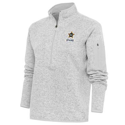 Men's Antigua Heathered Gray Dallas Stars Victory Pullover Hoodie Size: Small