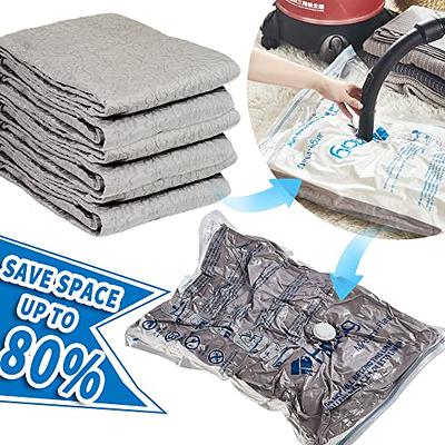 Spacesaver Vacuum Storage Bags (Small 5 Pack) Save 80% on Clothes Storage Space - Vacuum Sealer Bags for Comforters, Blankets, Bedding, Clothing 