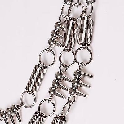 Layered Punk Wallet Chain, Women Punk Pant Chain ,Hip Hop Silver