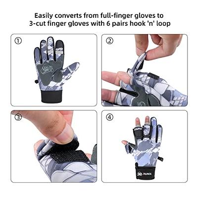 ChinFun Kayaking Gloves Fingerless Padded Palm Fishing Gloves Men