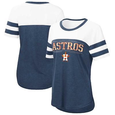 Nike Women's Orange, Navy Houston Astros Next Up Tri-Blend Raglan  3/4-Sleeve T-shirt