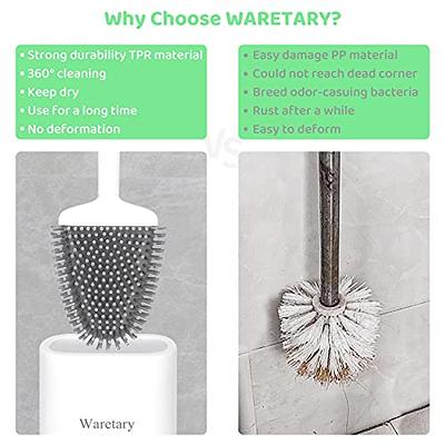 Flexible Silicone Toilet Brush With Holder Leakproof Soft Toilet Bowl  Cleaner Brush Bathroom Wall Mounted Toilet Cleaning Brush