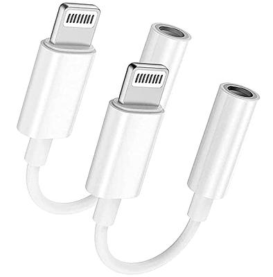 Lightning to 3.5 mm Headphone Jack Adapter, 2 Pack [Apple MFi Certified]  for iPhone 3.5mm Headphones/Earphones Aux Audio Adapter Dongle for iPhone  14 13 12 11 XS XR X 8 7 iPad, Support Music + Calling - Yahoo Shopping