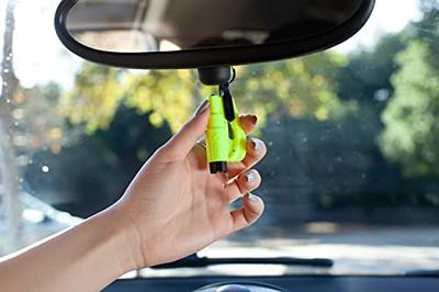  resqme The Original Emergency Keychain Car Escape Tool, 2-in-1  Seatbelt Cutter and Window Breaker, Made in USA, Safety Yellow-Compact  Emergency Hammer : Automotive