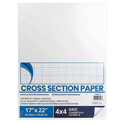 Alvin 1432-1 Quadrille Paper 4x4 Grid 50-Sheet Pad 8.5 x 11