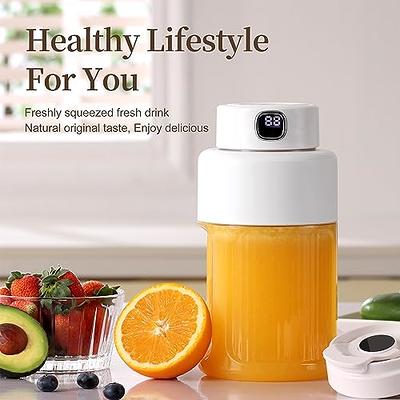 Portable Blender For Shakes And Smoothies, Upgraded 18oz Portable Blenders  With 6 Blades And Type-c Rechargeable, Fruit Veggie Juicer Electric Mini Po