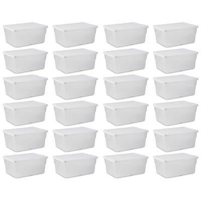 Sterilite 16 Quart Clear Stacking Closet Storage Box Container Tub (60  Pack) 60 x 16448012 - The Home Depot