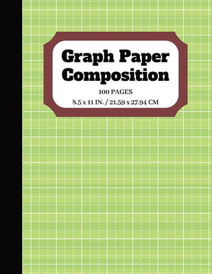 GRAPH PAPER NOTEBOOK 1 INCH SQUARES: Blank Graphing Paper (100 Pages, Thick  Solid Lines, Large, 8.5 x 11) Grid Paper Notebook.