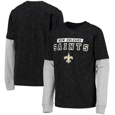 New Orleans Saints Nike Women's Fashion Tri-Blend T-Shirt - Heather Black