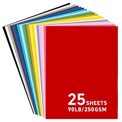 Cardstock 8.5 x 11 Paper Pack - 110 lb Assorted Pastel Colored Scrapbook Paper - Double Sided Card Stock for Crafts, Embossing, Cardmaking - 100