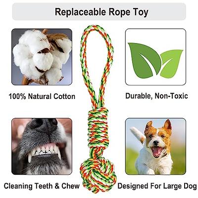 16ft Dog Rope Spring Pole Toy Pull Tether Tug of War Hanging