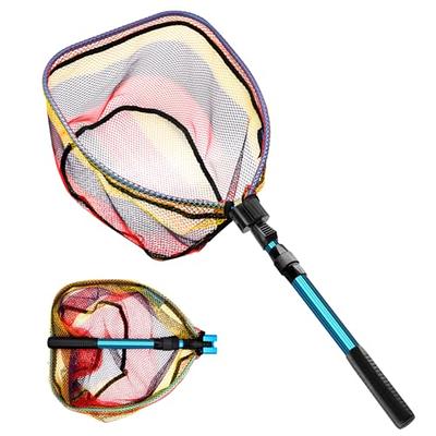 Landing Net Telescopic Folding Stainless Steel Pole Handle Durable Nylon  Mesh Fish Catching Net Steelhead Trout