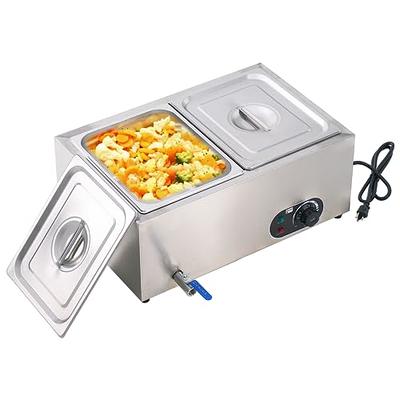 VEVOR 12-Pan Commercial Food Warmer 96 qt. Electric Steam Table 1800-Watt  Countertop Stainless Steel Buffet Bain Marie B128QT1800W12Q1Z1V1 - The Home  Depot