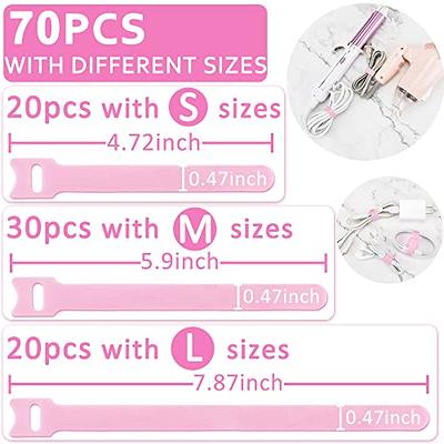 70pcs Computer Cable Ties, Wire Ties, Cord Ties Reusable for Electronics, Hook  and Loop Microfiber Cable Ties Extension for Storage, pink, 4, 6, 8 inch -  Yahoo Shopping