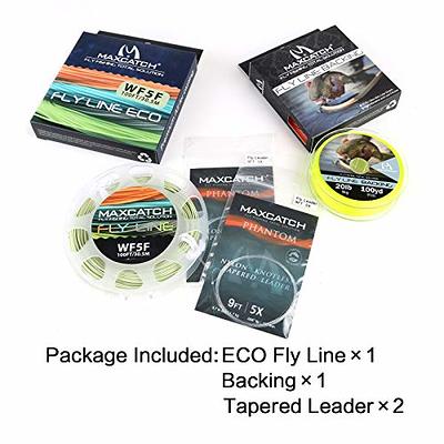 Weight Forward Floating Fly Fishing Line WF1/9F Combo: Leader Backing