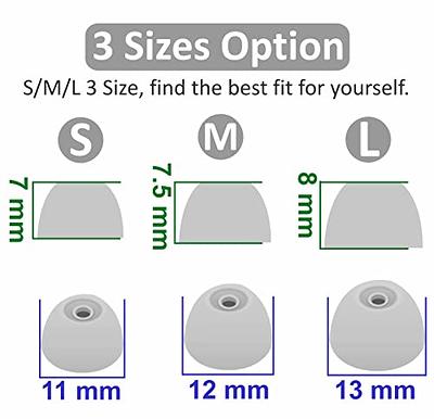 6 Pairs Silicone Galaxy Buds 2 Ear Tips Earbuds, S/M/L 3 Size Soft Rubber  Flexible Eartips Buds Wing Tips Fit in Case Compatible with Samsung Galaxy