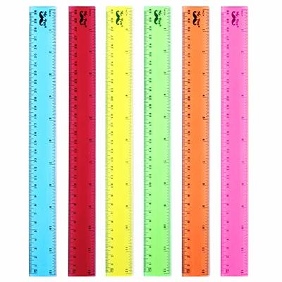 Mr. Pen- 12 Inch, 6 Pack, Assorted Colors, Kids Ruler for School with  Centimeters and Inches, Plastic Standard Ruler, Clear - Yahoo Shopping