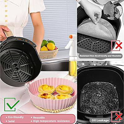 2-Pack Silicone Air Fryer Liner 7.5Inch Reusable Air Fryer