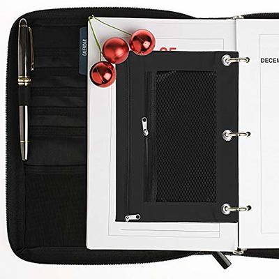 Cinvo Pencil Pouch 3 Ring Binder Pouch Zippered Pencil Case Canvas Pencil  Bag with 2 Compartments (Set of 2, Black) - Yahoo Shopping