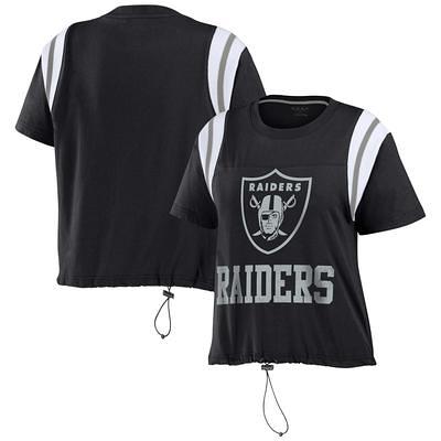 Las Vegas Raiders Mitchell & Ness Women's Big Face 7.0 Long Sleeve Jersey T- Shirt - Silver