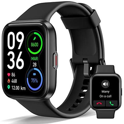 Smart Watch(Answer/Make Call), 1.96 Touch Screen Smartwatch for Android  and iOS Phones with Heart Rate Monitor, Blood Oxygen Tracking, Sleep  Monitor
