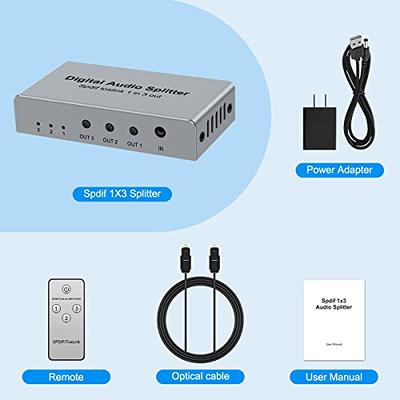 HD 1080P 7.1 PCM Audio Extractor With Multi RCA Optical Audio Outputs