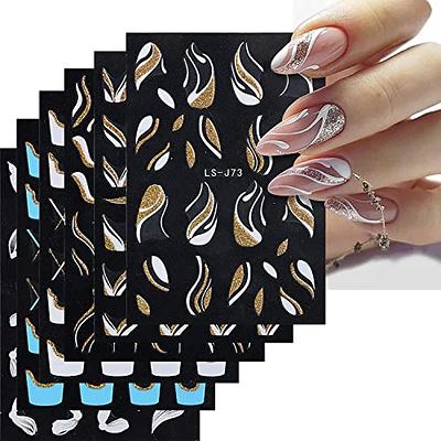  8 Sheets Valentine Nail Art Stickers Decals 3D Self