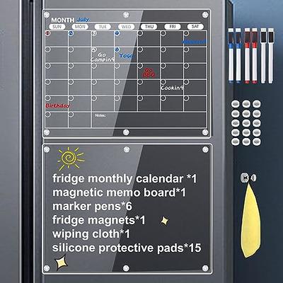  LOVIMAG 4 Pack Magnetic Acrylic Calendar for Fridge