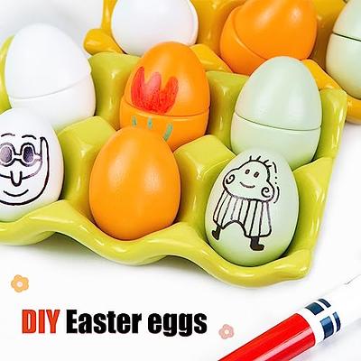 MCPINKY 6PCS Wooden Play Eggs, Fake Egg Toys for Kids Kitchen Pretend Play  Food Set for Toddlers Early Development Easter Eggs Gifts - Yahoo Shopping