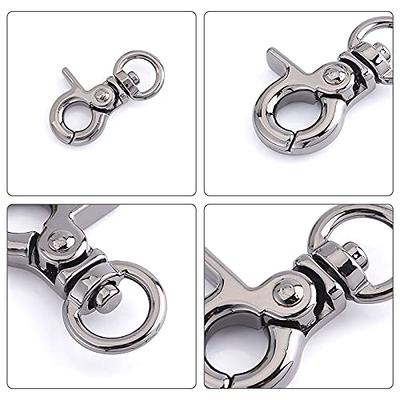 24pcs Metal Swivel Clasps Lanyard Snap Hook Premium Lobster Claw Clasp  Keychain Clip with Key Ring Jump Ring for Jewelry Making, Purses, DIY Art