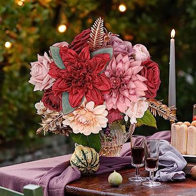 AmyHomie Burgundy Pink Artificial Flowers Combo Silk Mix Peony Rose Fake  Flowers w/Stem for DIY Wedding Bouquets Centerpieces Arrangements Table  Fall Decor Party Bridal Baby Shower Home Decorations - Yahoo Shopping