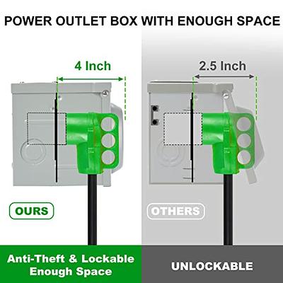 EyGde 50 Amp RV Power Outlet Box 125V/250V, Enclosed Lockable Outdoor  Upgraded NEMA 14-50R RV Receptacle Plug for Hookup RV Camper Travel  Trailer, UL Listed, Easy to Knock - Yahoo Shopping