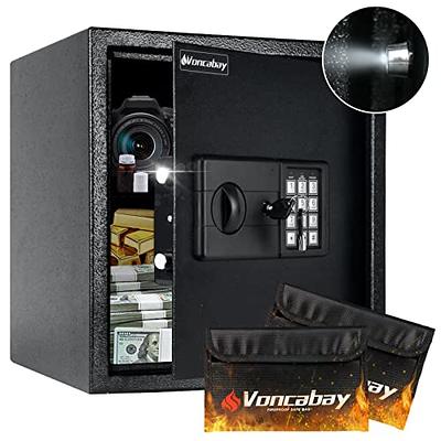 Fireproof Small Safe Box for Money, 0.23 Cu ft Mini Fireproof Safe