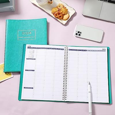 2024 Weekly Appointment Book & Planner - Large 2024 Daily Hourly Planner,  January 2024 - December 2024, 8.5 x 11, 2024 Appointment Book with 15- Minute Interval + Thick Paper + Pocket - Turquoise - Yahoo Shopping