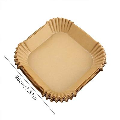 Air Fryer Liners 8 Inch 30/100 Pcs, Square Disposable Paper Liners