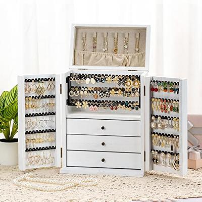 Poyilooo Jewelry Box Organizer, Large Jewelry Boxes for Women, Great Storage  Earring Organizer Display for Necklace Earring Ring Bracelet, Rustic Wood Jewelry  Organizer Box for Girls, Ideal Gift - Yahoo Shopping