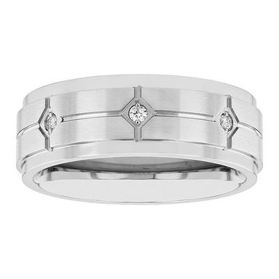 Triton Men's Stainless Steel Ring, Smooth Comfort Fit Wedding Band