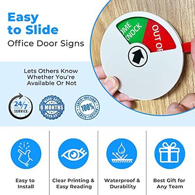 Office Door Signs, Out of Office Sign, Welcome Please Knock Sign, Do Not  Disturb Sign, Office Privacy Sign That Lets Others Know Whether You're  Available Or Not (4inch,Silver) - Yahoo Shopping