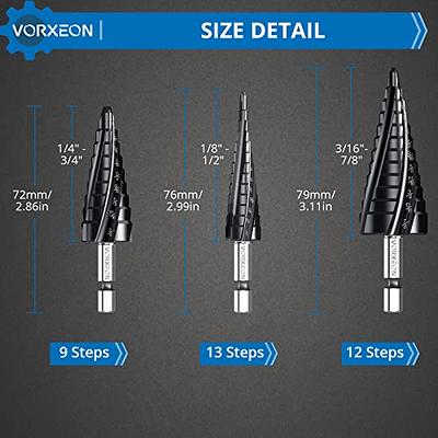 TiAlN Coated Hex Shank Cobalt HSS Four-stage Drill Bits